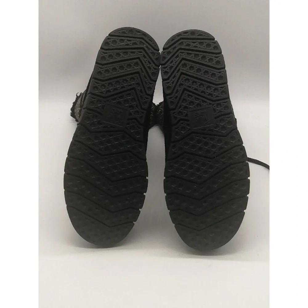 Muk Luks Boots Womens Black 7 Suede Faux Fur Lined Winter Shoes Warm WPL6134